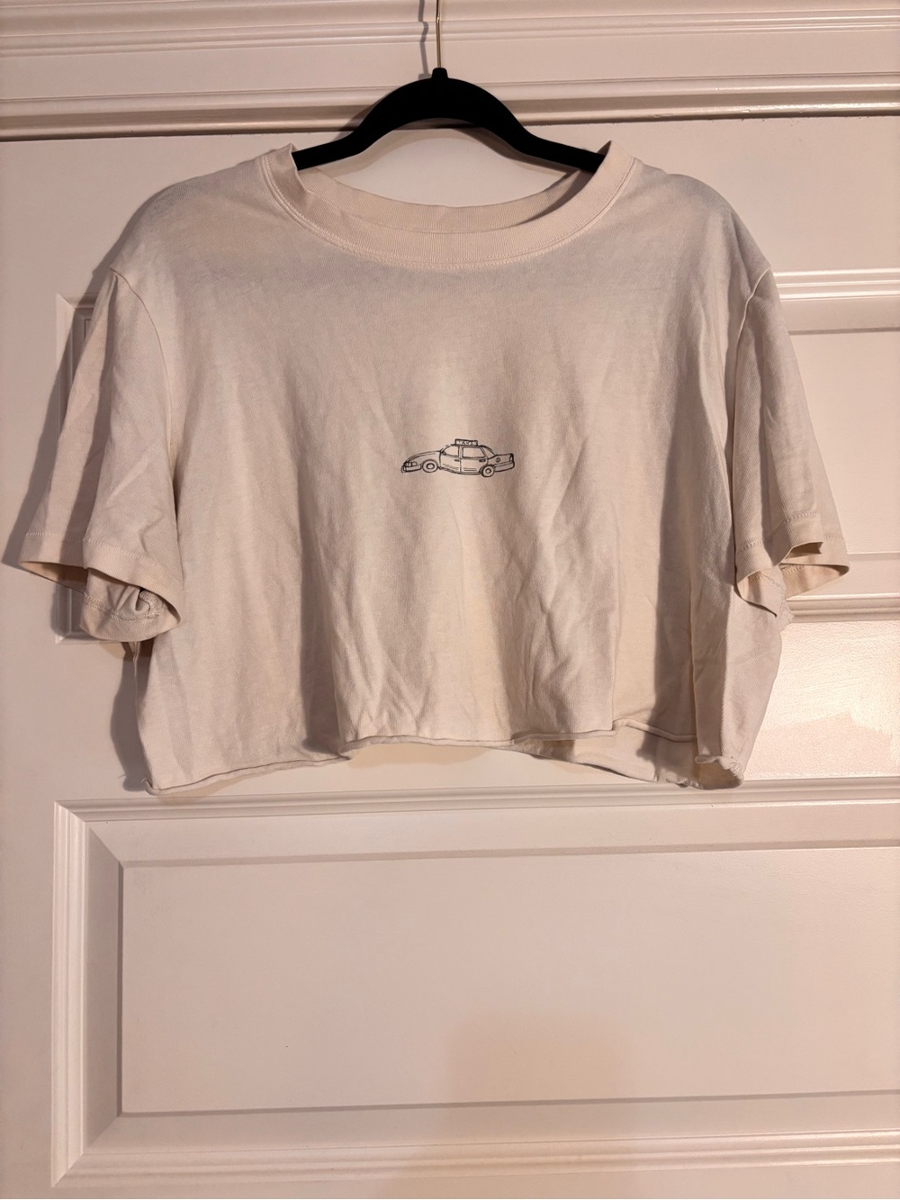 aerie offline cream taxi cropped tee size s